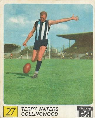 1970 Kellogg's VFL Footballers In Action #27 Terry Waters Front